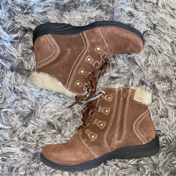 Earth Origins Water Resistant Suede Ankle Boots - Cooper style #A258457 - Picture 8 of 10